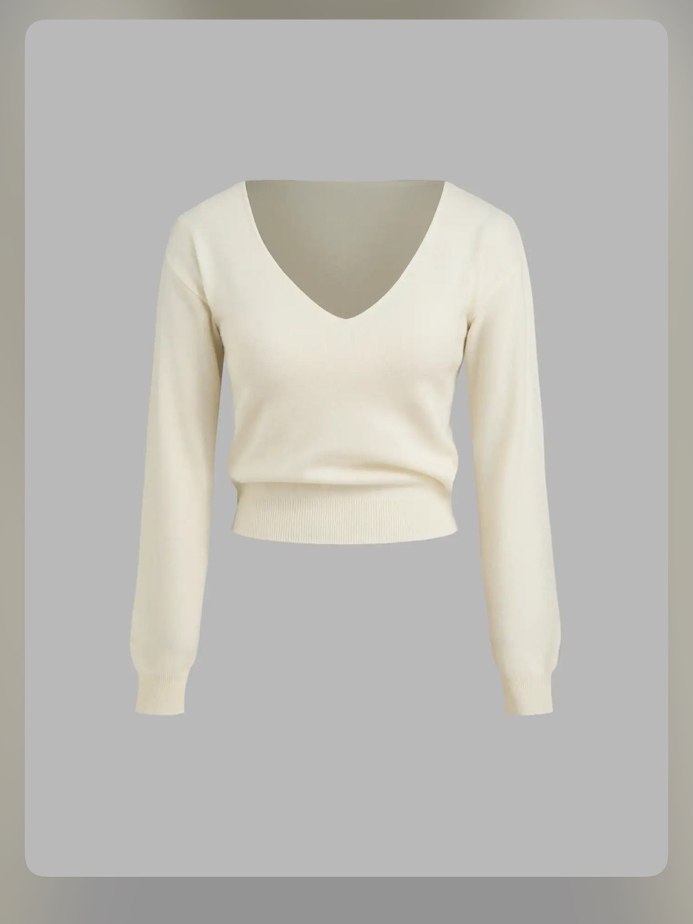 Cider 100% WOOL V-NECK SOLID RUCHED LONG SLEEVE TOP M CR23-29 - Picture 2 of 6